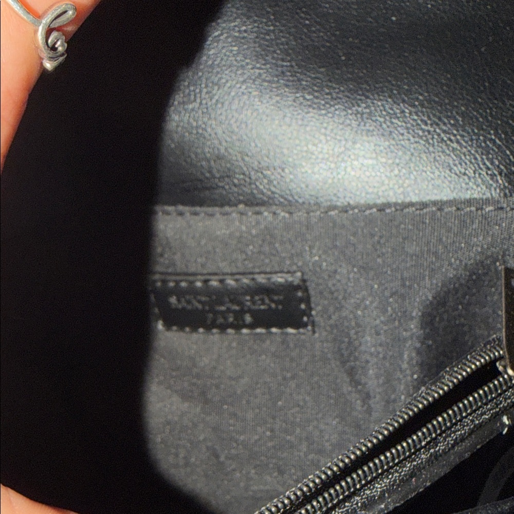 Black Quilted Leather Shoulder Bag - Picture 3 of 4